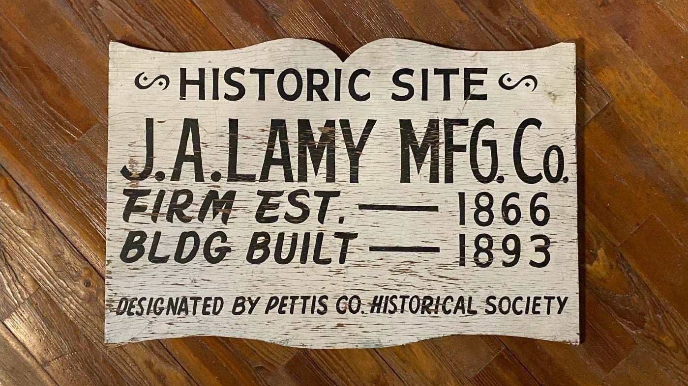 Historic J.A. Lamy MFG Co. Sign